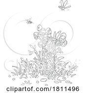 05/01/2024 - Licensed Clipart Cartoon Honey Agaric Mushrooms On A Stump