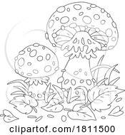 Licensed Clipart Cartoon Fly Agaric Mushrooms by Alex Bannykh #COLLC1811500-0056