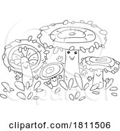 Licensed Clipart Cartoon Coral Milky Cap Mushroom Characters