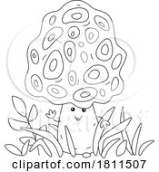 Licensed Clipart Cartoon Morel Mushroom Character
