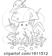 Licensed Clipart Cartoon Cep Mushroom Character by Alex Bannykh #COLLC1811512-0056