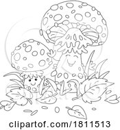 Licensed Clipart Cartoon Fly Agaric Mushroom Characters
