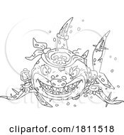 Licensed Clipart Cartoon Pirate Shark by Alex Bannykh #COLLC1811518-0056
