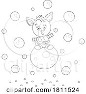 Poster, Art Print Of Licensed Clipart Cartoon Piglet With Bubbles