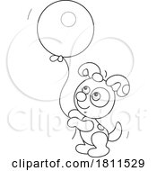 Poster, Art Print Of Licensed Clipart Cartoon Puppy Dog And Balloon