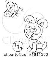Poster, Art Print Of Licensed Clipart Cartoon Puppy Dog Playing