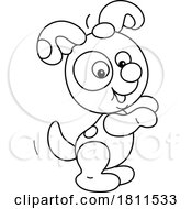 Poster, Art Print Of Licensed Clipart Cartoon Puppy Dog Begging