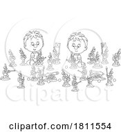05/02/2024 - Licensed Clipart Cartoon Boys Playing With Toy Soldiers