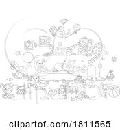 05/02/2024 - Licensed Clipart Cartoon Messy Living Room With Toys
