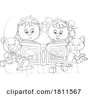 Licensed Clipart Cartoon Kindergartener Students Reading