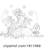 Poster, Art Print Of Licensed Clipart Cartoon Prince And Dragon
