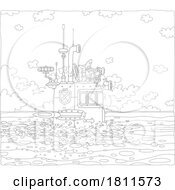 05/02/2024 - Licensed Clipart Cartoon Navy Captain On A Submarine
