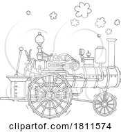 Licensed Clipart Cartoon Antique Steam Car