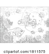 Licensed Clipart Cartoon Submarine And Fish
