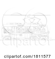 Licensed Clipart Cartoon People on a Tram by Alex Bannykh #COLLC1811577-0056
