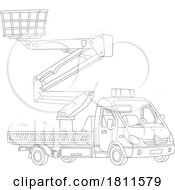 Poster, Art Print Of Licensed Clipart Cartoon Hydraulic Hoist Work Truck