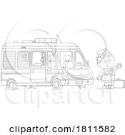 Poster, Art Print Of Licensed Clipart Cartoon Doctor Paramedic By Ambulance