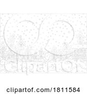 Licensed Clipart Cartoon Winter Town by Alex Bannykh #COLLC1811584-0056