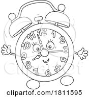Licensed Clipart Cartoon Alarm Clock Mascot by Alex Bannykh #COLLC1811595-0056