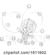 Licensed Clipart Cartoon Clown Juggling