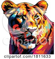 Poster, Art Print Of Colorful Lioness
