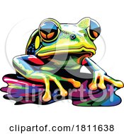 Poster, Art Print Of Colorful Frog Mascot