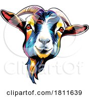 Poster, Art Print Of Colorful Happy Goat
