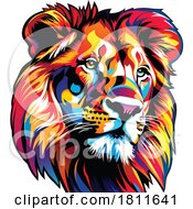 Poster, Art Print Of Colorful Male Lion