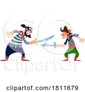 Poster, Art Print Of Pirates In A Sword Fight