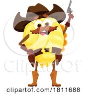 Poster, Art Print Of Cowboy Conchiglie Pasta Character