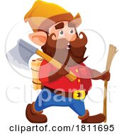Poster, Art Print Of Gnome Or Dwarf With An Axe