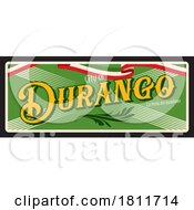 Poster, Art Print Of Travel Plate Design For Durango