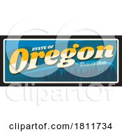 Poster, Art Print Of Travel Plate Design For Oregon
