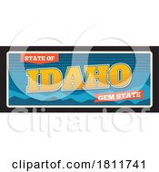 Poster, Art Print Of Travel Plate Design For Idaho