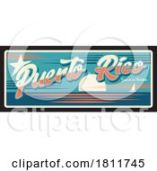 Poster, Art Print Of Travel Plate Design For Puerto Rico
