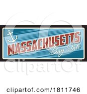 Poster, Art Print Of Travel Plate Design For Massachusetts