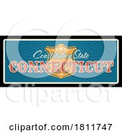 Poster, Art Print Of Travel Plate Design For Connecticut