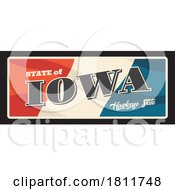 Poster, Art Print Of Travel Plate Design For Iowa