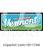Poster, Art Print Of Travel Plate Design For Vermont