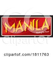 Poster, Art Print Of Travel Plate Design For Manila