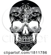 Skull Abstract Pattern Tattoo Design