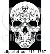 Poster, Art Print Of Skull Abstract Pattern Tattoo Design
