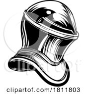 Poster, Art Print Of Knight Templar Helmet Etching Heraldic Design