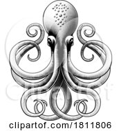 Poster, Art Print Of Octopus Kraken Squid Monster Illustration