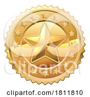 05/11/2024 - Gold Star Shiny Medal Symbol Award Badge Icon