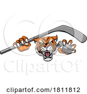 05/11/2024 - Tiger Ice Hockey Player Animal Sports Mascot