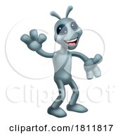 Poster, Art Print Of Alien Grey Gray Fun Cartoon Character