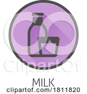 Milk Dairy Lactose Bottle Glass Food Allergy Icon by AtStockIllustration