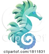 Poster, Art Print Of Seahorse Fish Sea Horse Animal Design Icon Mascot