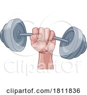 05/13/2024 - Weight Lifting Fist Hand Holding Barbell Concept